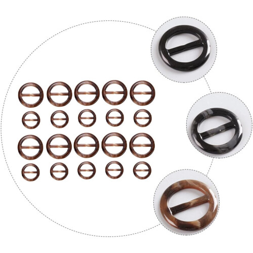 40pcs round Resin Buckles Set with 2.5cm and 3cm Inner Diameter