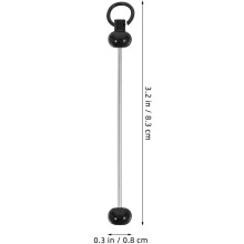 20pcs Black Beaded Bar Chaveiro em branco Anéis de chaves de artesanato de metal Jóias de bricolagem