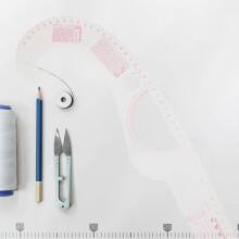 Set van 2 naaicurve-linialen, kleermakersliniaal, snijliniaal, plastic hulpmiddel voor het impregneren van kleding.