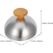 2-teiliges Grillzubehör-Set: Dampfgarer, 8,7-Zoll-Edelstahl-Kuppeldeckel, ideal zum Käseschmelzen, leicht zu verstauen