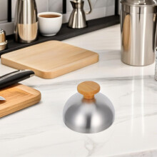 accessori per griglia e piastra, coperchio a cupola in acciaio inox da 8,7 pollici per cuocere a vapore e sciogliere il formaggio, facile da riporre.