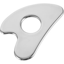 Lot de 2 grattoirs de massage pour le visage en acier inoxydable, en forme de cœur, planche de massage portable