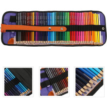 Set van 50 aquarelpotloden in een draagbare etui, met olie- en wateroplosbare kleurpotloden.