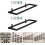 2pcs Wine Storage Holder Wine Bottle Rack Wall-Mounted Display Rack 35x20x5cm 7