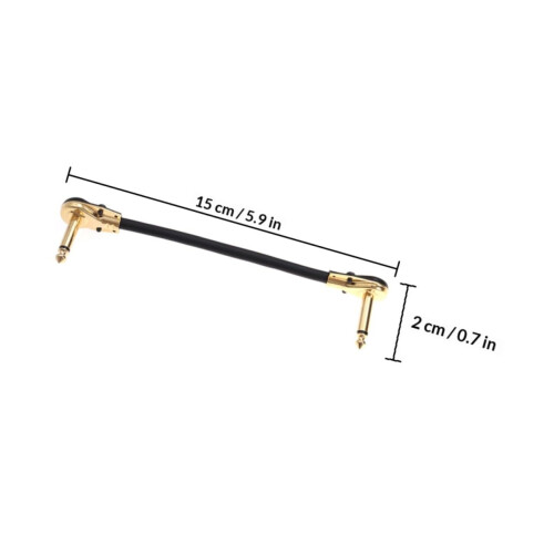 2pcs Electric Guitar Patch Cable Copper Core and Golden Connectors 1