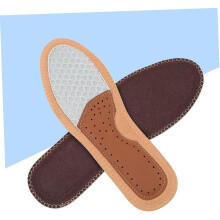 2 paar ademende inlegzolen, comfortabele schoenpads, zweetabsorberende inlegzolen van rundleer, antislipstof, voetverzorging, ventilatie