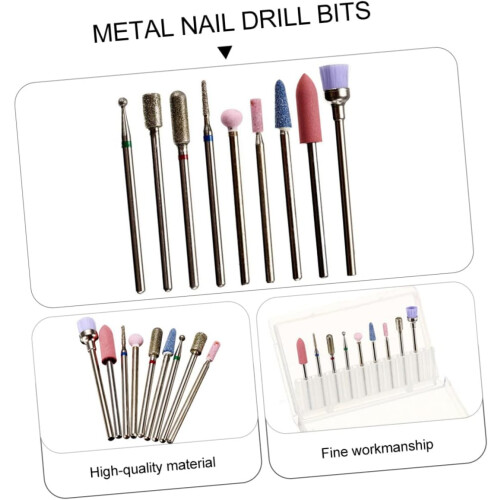 9pcs Sanding Head Set Nail Grinding Head Nail Drill Bits for Manicure Tools Accessories Manicure 1