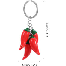 2 Stück realistische Chili-Anhänger aus einer einzigartigen Legierung