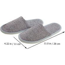 2 Paar Einwegpantoffeln, grau, schick, Hotel-Gästepantoffeln für den Gebrauch zu Hause