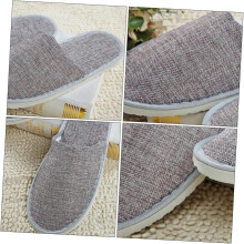 2 paar grijze wegwerpslippers, chique hotelslippers voor thuisgebruik