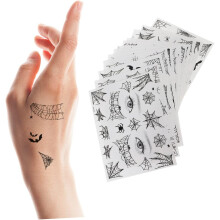 36 Blatt Halloween-Netzspinnen-Gesichtsaufkleber-Set, temporäre Tattoos, Spinnen-Halloween-Gesichtsaufkleber
