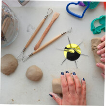 2-teiliges Polymer Clay Werkzeugset mit Punktierstiften für Nagelkunst und Modellierung mit runder Spitze