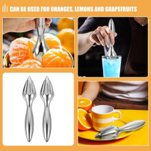 Squeezer manual de limão laranja de aço inoxidável com alça ergonômica