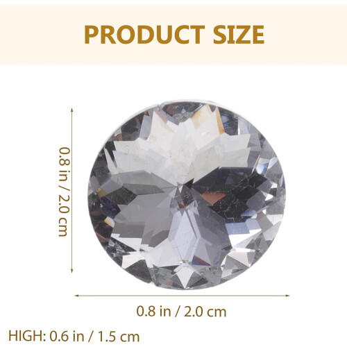 20pcs Silver White Bauhinia Crystal Upholstery Buttons Sofa Decorative Tacks 1