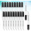 20pcs vidro pipeta gotas com escala 1Ml reta e dobrada cabeças de borracha 8