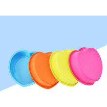 3er-Set herzförmige Silikon-Kuchenformen, antihaftbeschichtet und leicht zu reinigen, ideal zum Backen von Fondant und Schokolade