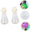 2pcs Glass Conical Flask Stoppers Laboratory Flask for School Experiment Thickened Borosilicate Beaker 2
