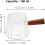 2 τεμάχια γυάλινη κανάτα κρέμας γάλακτος 180ml φορητή με ξύλινη λαβή κομψή σχεδίαση 2