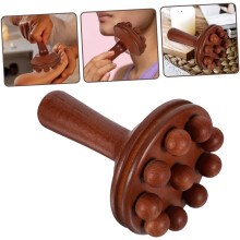 2er-Packung Nacken- und Rückenmassagegerät mit Holzsehnenbürste zur Linderung von Cellulite – tragbares Handmassagegerät