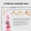 2pcs Plush Storage Hammock Hanging Basket Multi-layer Mesh Design Polyester 6
