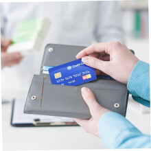 2 stk. metallfjærklemmer for seddelkreditt, lommebok, sjekkholdere, kompakte, lette kontant- og kortholdere
