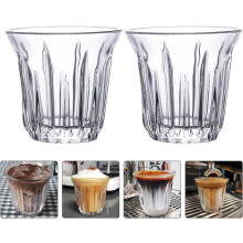 2 Stück 90 ml hitzebeständige Glas-Kaffeebecher für Latte Macchiato, doppelwandige dekorative Kaffeetassen