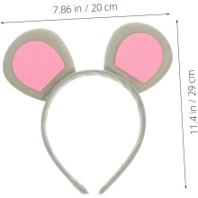 2 Sets Mouse Costume Set with Rat Ears Headband Bow Tie and Tail for Kids and Girls Halloween Party