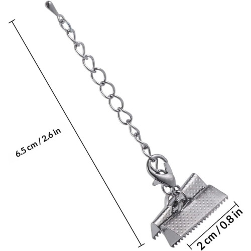 Accessoires pour embouts de cordon de 20 mm, fermoirs, extrémités de ruban, boucle en fer 1