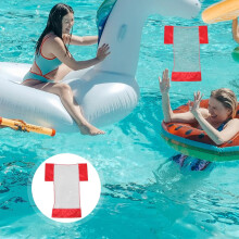 Lot de 2 filets de piscine rouges portables, accessoires de natation amusants et pratiques.