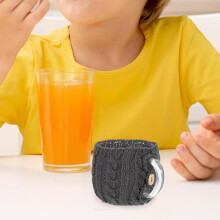 2er-Pack Tassenhüllen, Kaffeetassenüberzüge, Hitzeschutz, wiederverwendbar, gestrickt, kuschelig und stylisch