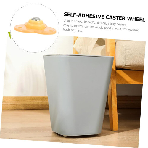 8pcs Pulley Self-Adhesive Casters Material High Strength Silent for Storage Boxes