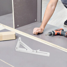 soportes de acero inoxidable resistentes para estantes plegables de mesa plegable en forma de L de 10 pulgadas.