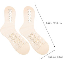 2 Paar dicke Sockenblocker aus Holz zum Stricken, DIY-Sockenblocker aus Holz, Präsentationsrequisiten für handgestrickte Strümpfe