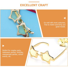 2er-Pack lustige, sternförmige Sonnenbrillen für Damen und Herren, goldene Partybrillen, Cosplay-Brillen, Foto-Requisiten