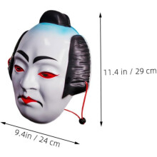 2 buc Măști Samurai Japoneze pentru Față Completă, Pictate Manual, Recuzită Cosplay