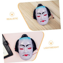 2 maschere da samurai giapponesi, complete, dipinte a mano, per cosplay.