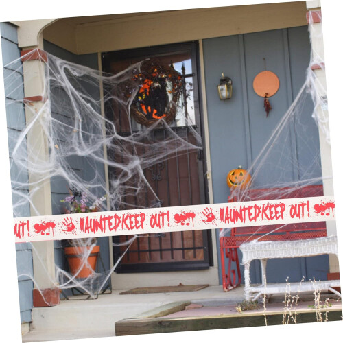2 kpl Halloween-varoitusteippejä Varoitusteippi juhlakoristeisiin Halloween-esteen varoituslinja 1