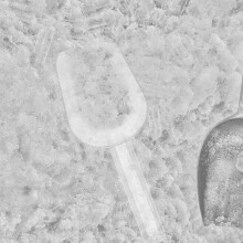 Lot de 2 pelles à glace en plastique, pelles à bonbons en plastique, grande taille, qualité alimentaire, blanches, faciles à nettoyer