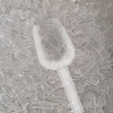2 palette per ghiaccio in plastica, paletta per caramelle in plastica, grandi, per uso alimentare, bianche, facili da pulire