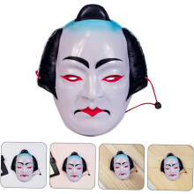 2 japanische Samurai-Masken, handbemalt, Vollgesichtsmasken, Cosplay-Requisiten