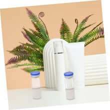 20pcs Glass Vials Small Glass Storage Bottles Liquid Medicine Vial Caps for Laboratory Use