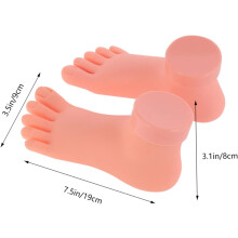 2ks Manikúra Pedikúra Forma Na Nehty Praktický Model Pravé Levé Nohy pro Trénink Silikonový Gel Nail Art Potřeby Pro Dámy Dívky
