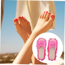 2 paires de chaussons de nettoyage de sol, motif dessin animé mignon, chaussures faciles à nettoyer