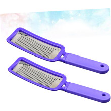 2pcs Foot File Dead Skin Remover Foot Grinding Tool Callus Pedicure Tool Stainless Steel Random Color