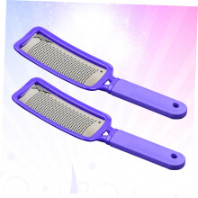2 stuks voetvijlen voor het verwijderen van dode huidcellen, voetvijlen, eeltverwijderaar, pedicuretool, roestvrij staal, willekeurige kleur.