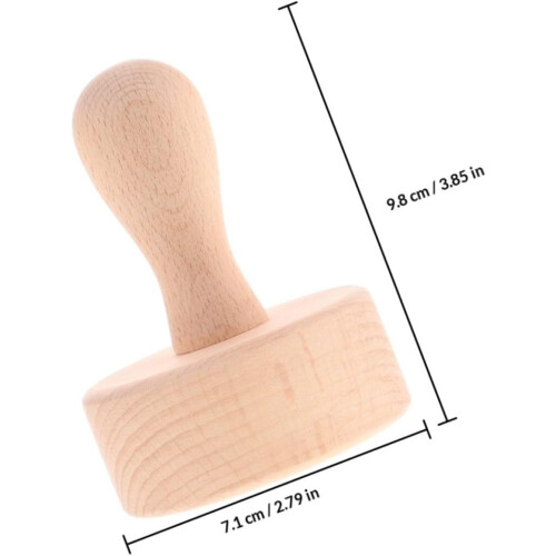2pcs Tart Tamper Mini Tart Mold Round Wood Removable Bottom Design Versatile Usage 1