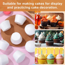 Modelos de bolo Cupcake e Muffin Formas 20pcs Espuma Branco Leve