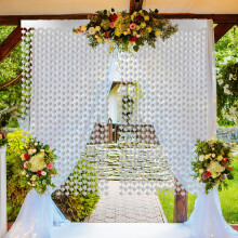 2 cortinas con flecos en forma de corazón para decoración del Día de San Valentín, material plástico.