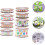 8 Rolls Easter Ribbon Set Bunny Carrot Egg Prints, 2m Polyester Satin Craft Ribbon for Wrapping 1