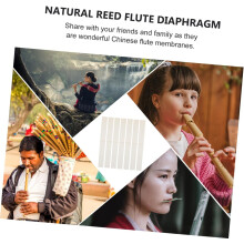 8 Bambusflötenblätter, Naturrohr-Flötenmembranen, dünn, klar und hell im Klang